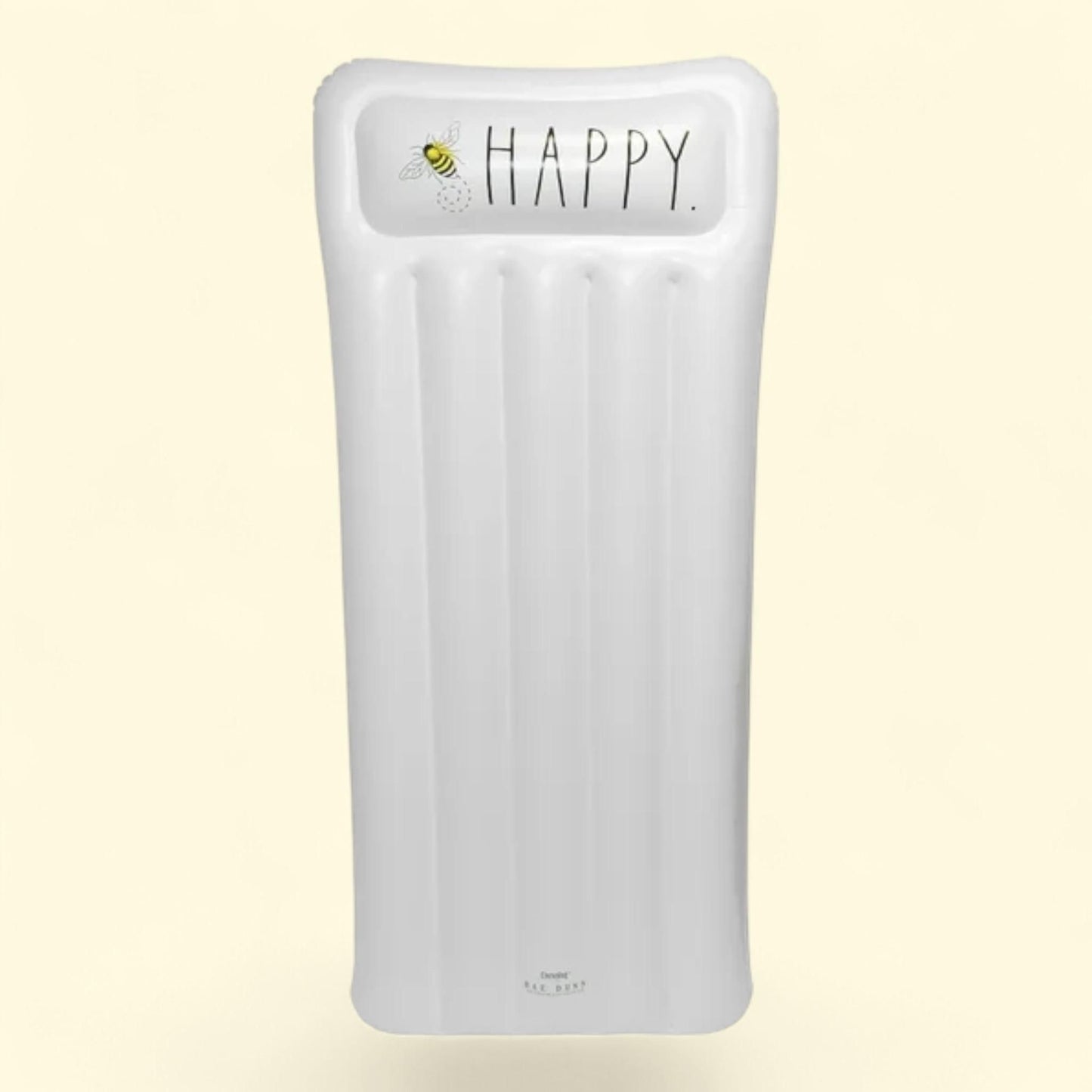 Rae Dunn: Bee Happy Lounger - 68x28" Pool Float, CocoNut Float