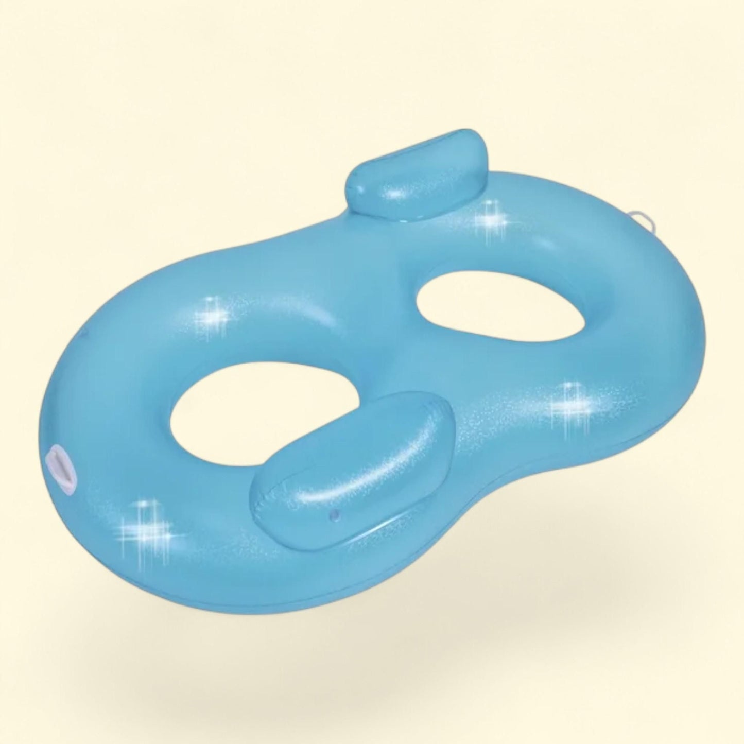 Blue Mosaic Inflatable Duo Water Lounger, 74"