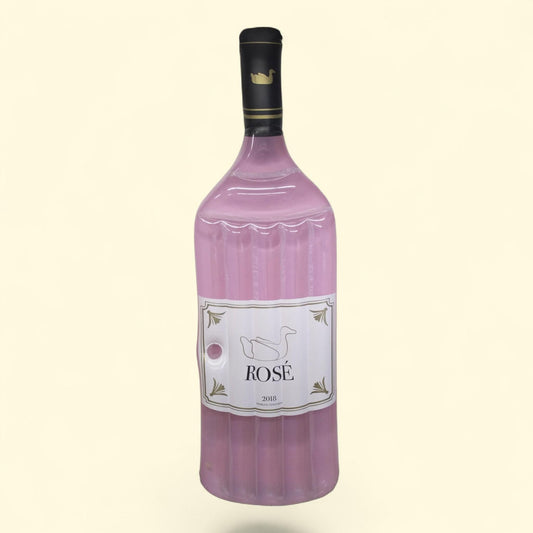Pink Rose Bottle Inflatable Swimming Pool Lounge Float, 94"