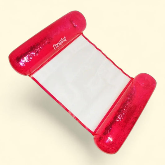 CocoNut Float: Pink Glitter Hammock Pool Lounger, 49" x 30"