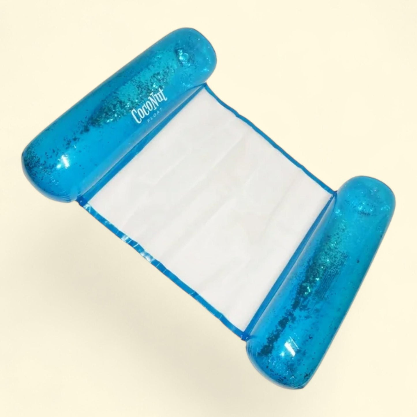 CocoNut Float: Blue Glitter Hammock Pool Lounger, 49" x 30"