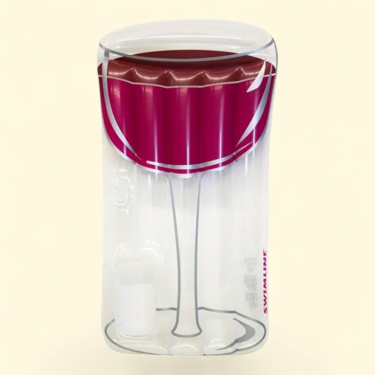 Swimline Inflatable Glass of Red Wine Raft Float, 60.00 x 60.00 x 1.00 in