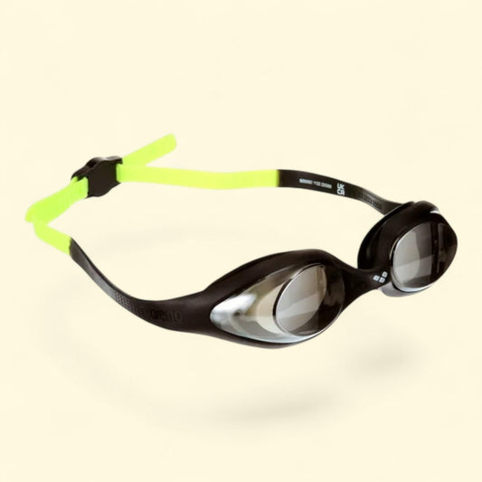 Arena Cobra Swimming Goggles, Black and Green, 0.09 g