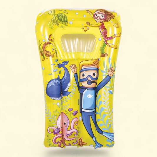 Sea World Inflatable Kick Board, 29" Yellow