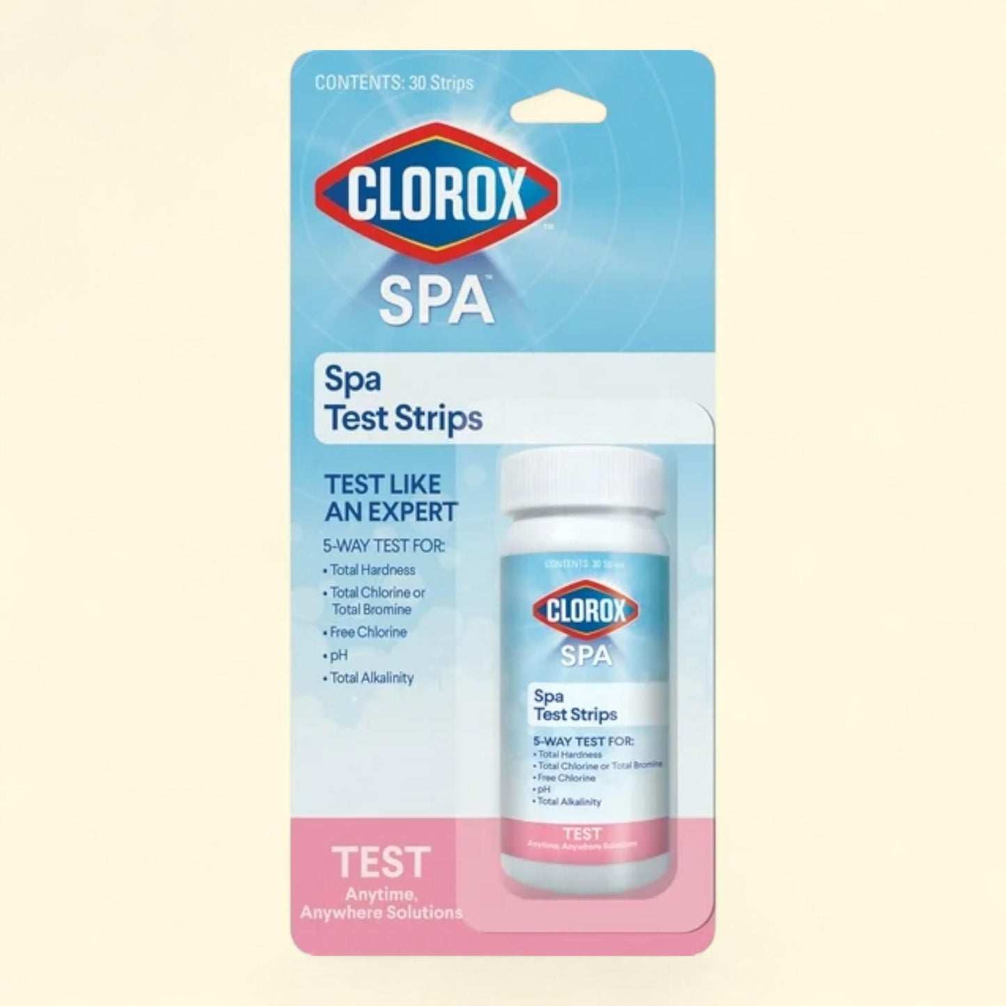 Clorox Pool&Spa, Spa 5 Way Test Strips, 30 Count, 0.2lbs