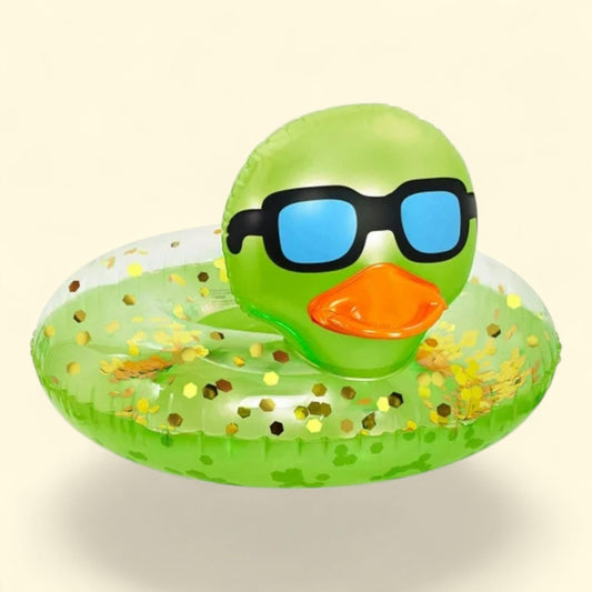 POZA Duck Pool Float Tube, Vinyl UV Resistant, Green Gold, 36.00 x 36.00 x 23.00 in
