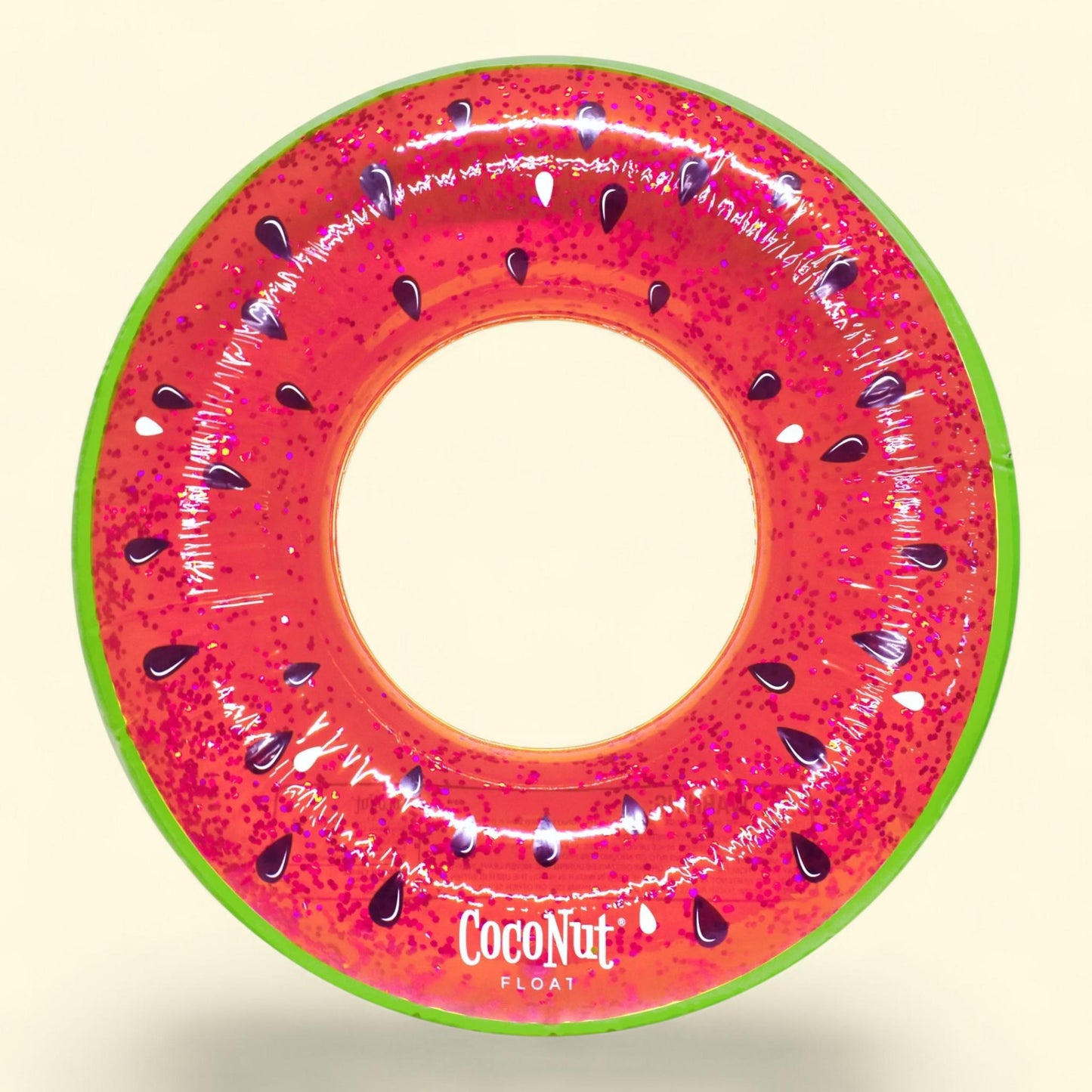 CocoNut Juicy Watermelon Glitter Pool Float, 42" x 42"
