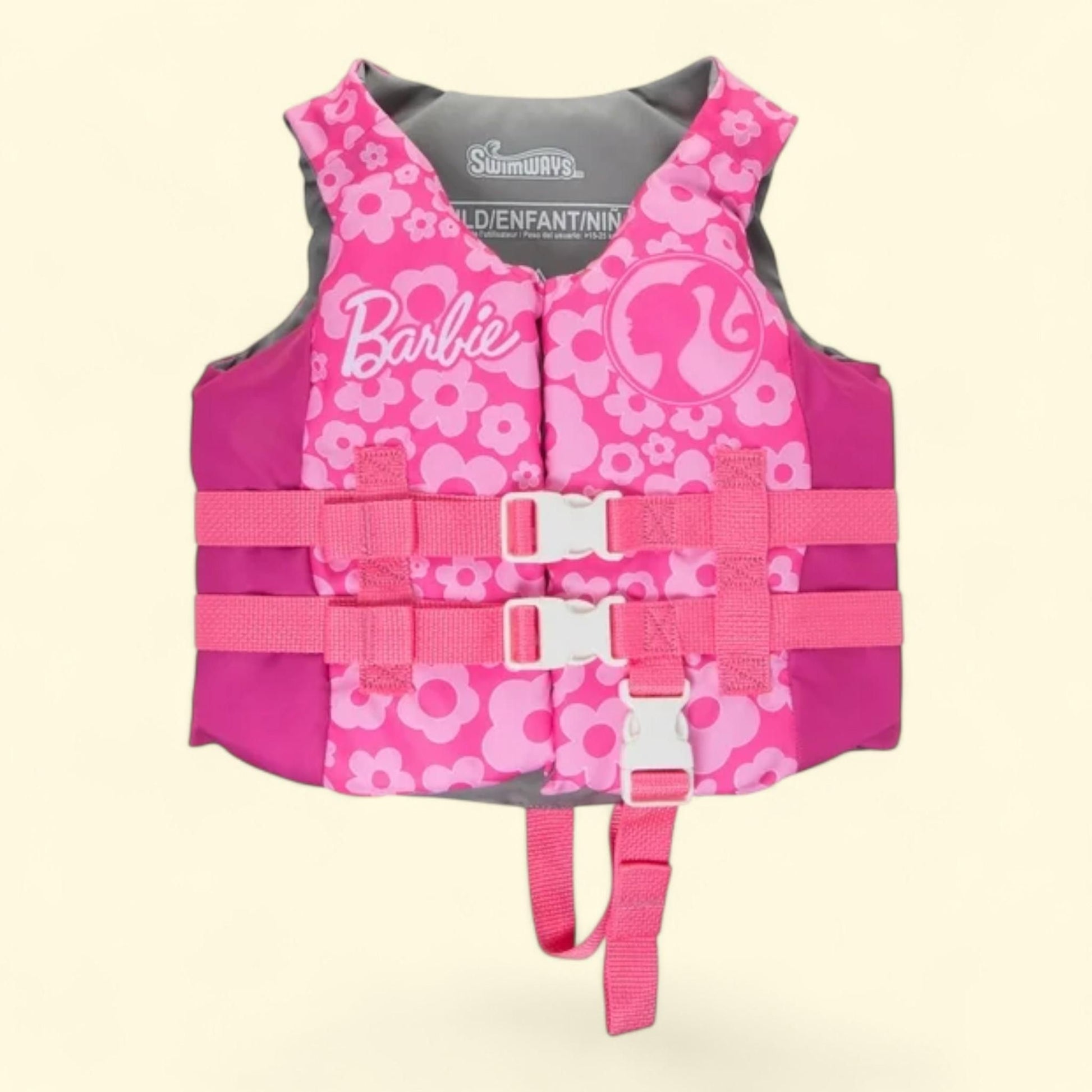 SwimWays Barbie Life Jacket, Kids 33-55lbs — authentic US product shipped worldwide by Treatspree