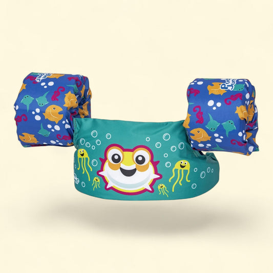 Puddle Jumper Child Deluxe Life Vest - Blowfish, 33-55 lbs