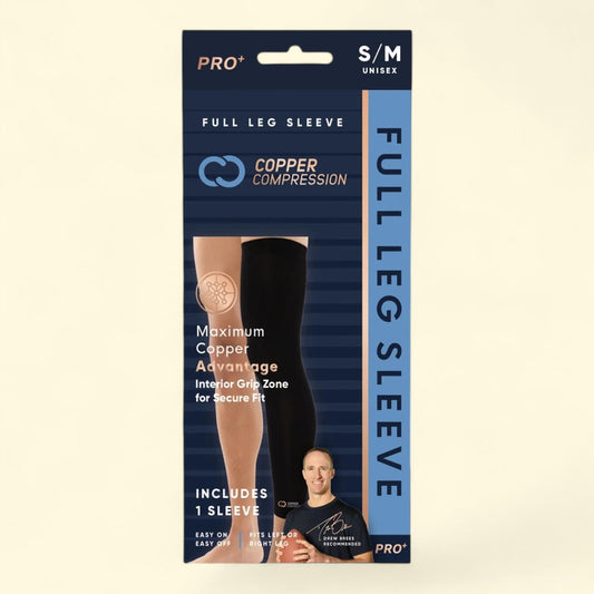 Copper Compression PRO+ Performance Leg Sleeve, L-XL.