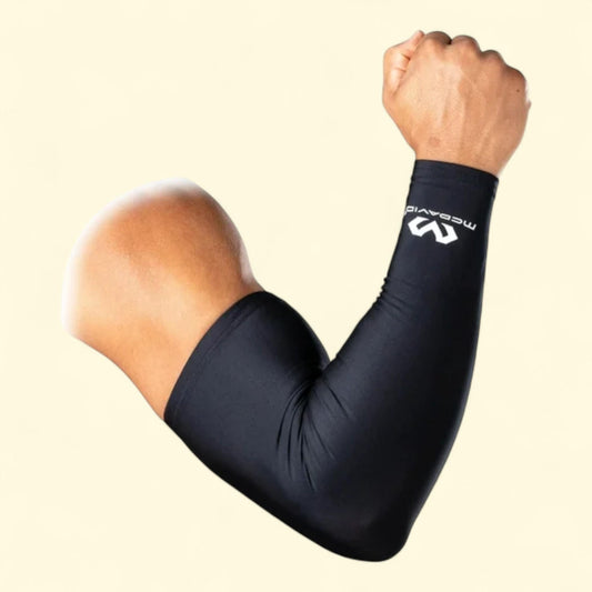 McDavid Sport Compression Arm Sleeves, 2 Pack, Black Large/X-Large