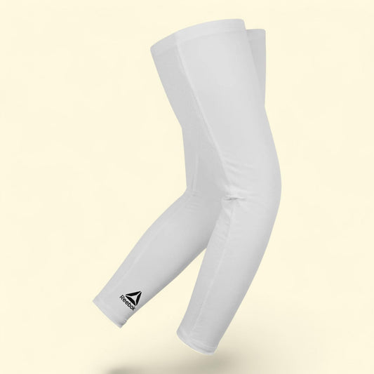 Reebok Delta Compression Leg Sleeve 2 Pack, White, Small/Medium - Large/Extra Large, Unisex Sizing