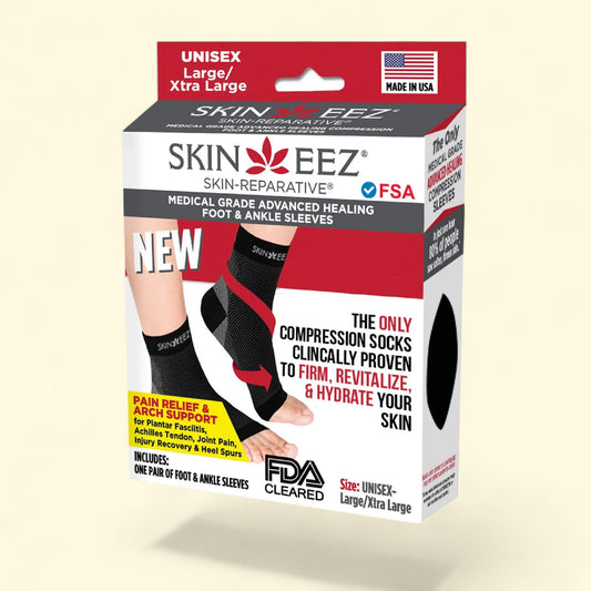 Skineez Plantar Fasciitis Compression Sleeve, L/XL