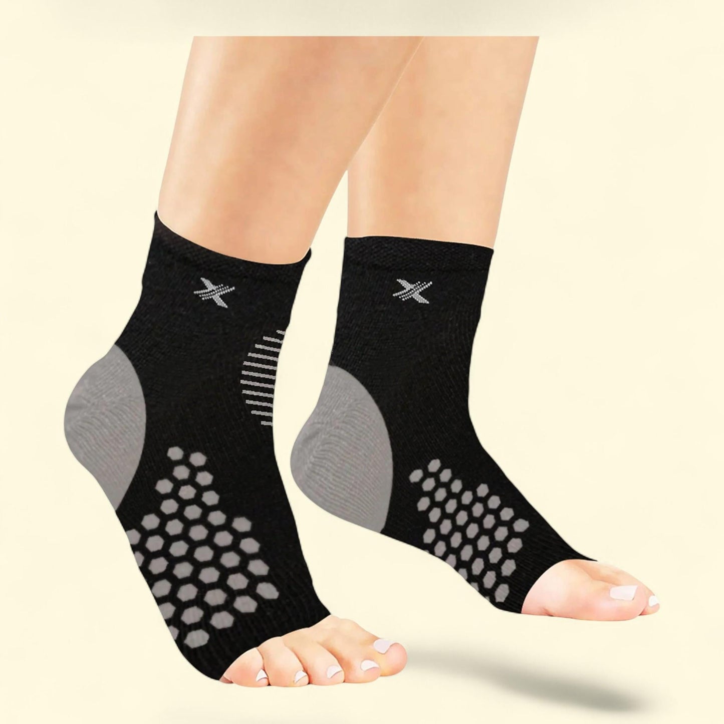 Targeted Pain Relief Ankle Compression Support Sleeves, 1 Pair