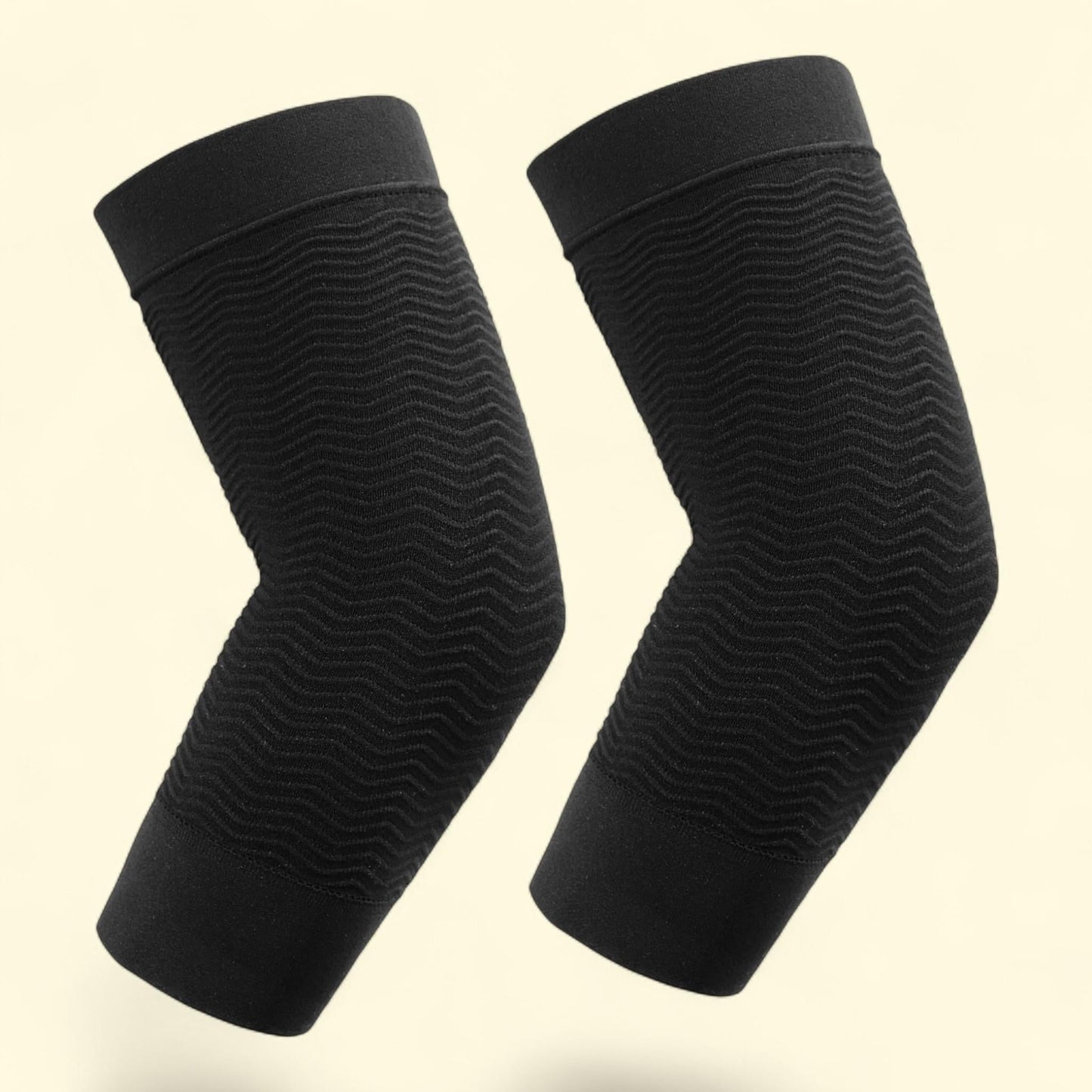 Unique Bargains Elbow Compression Sleeve, 1 Pair, Black