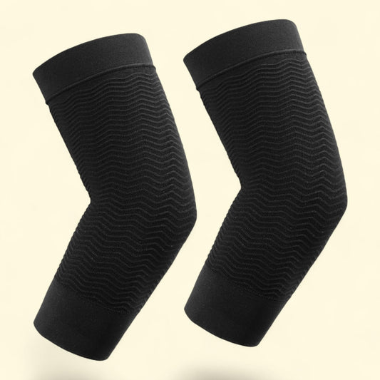 Unique Bargains Elbow Compression Sleeve, 1 Pair, Black