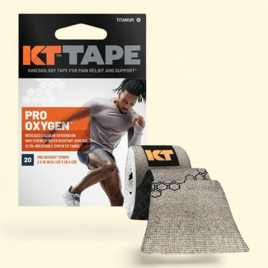 KT Tape Pro Oxygen Kinesiology Tape, Titanium, 20 Count