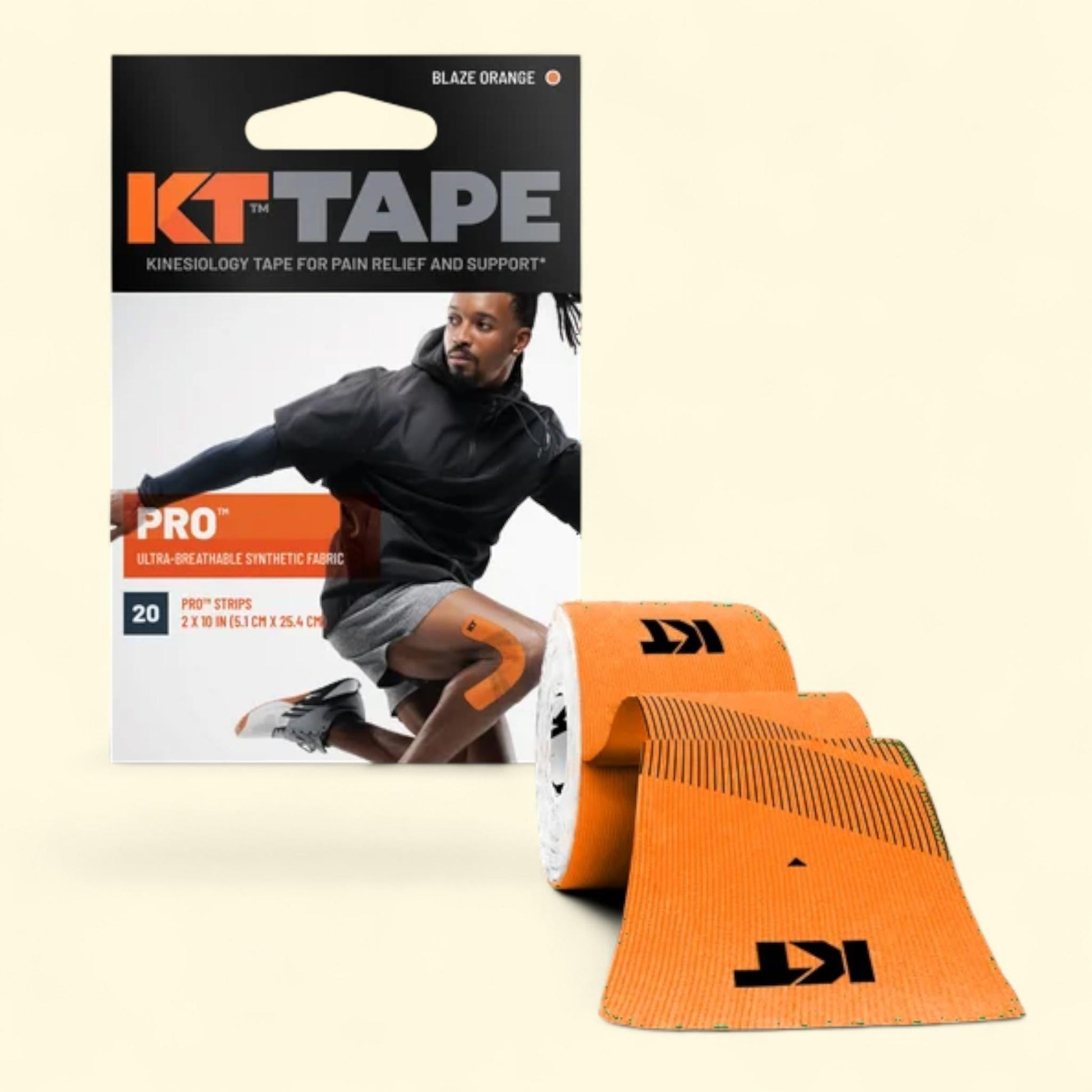 KT Tape Pro Synthetic Kinesiology Tape, 20 Precut Strips — authentic US product shipped worldwide by Treatspree