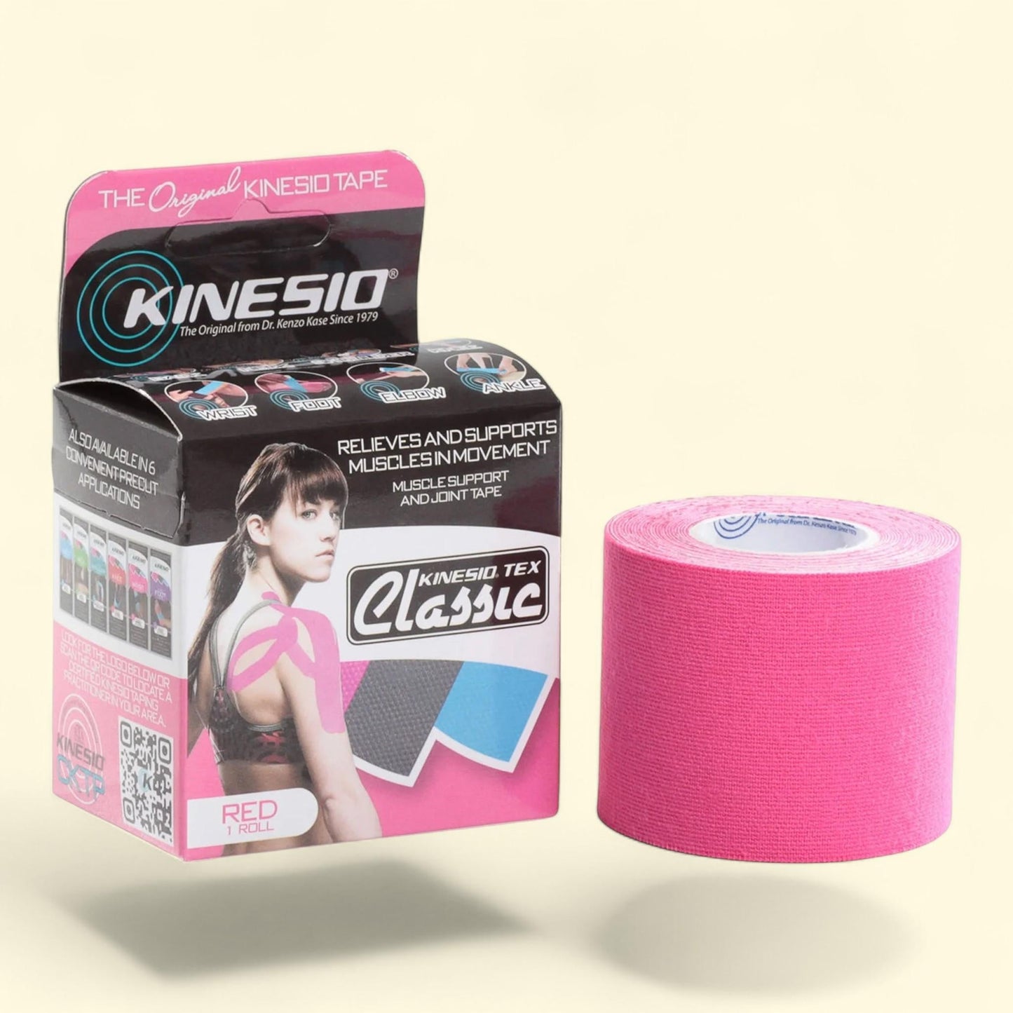 Kinesio Tape, Tex Classic, 2" x 4.4 yds, Red