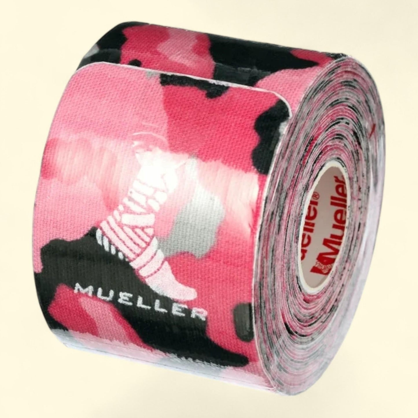 Mueller Kinesiology Tape, Precut I-Strip Roll, 20 strips, Pink Camo