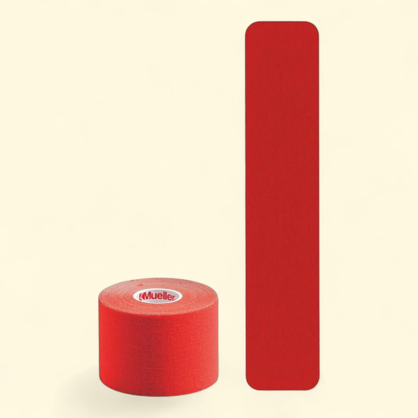 Mueller Kinesiology Tape, Precut I-Strip Roll, 20 strips, Red