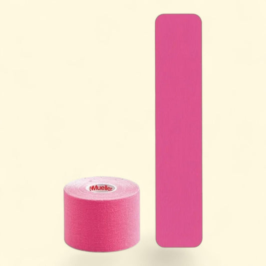 Mueller Kinesiology Tape, Precut I-Strip Roll, Pink (20 strips)