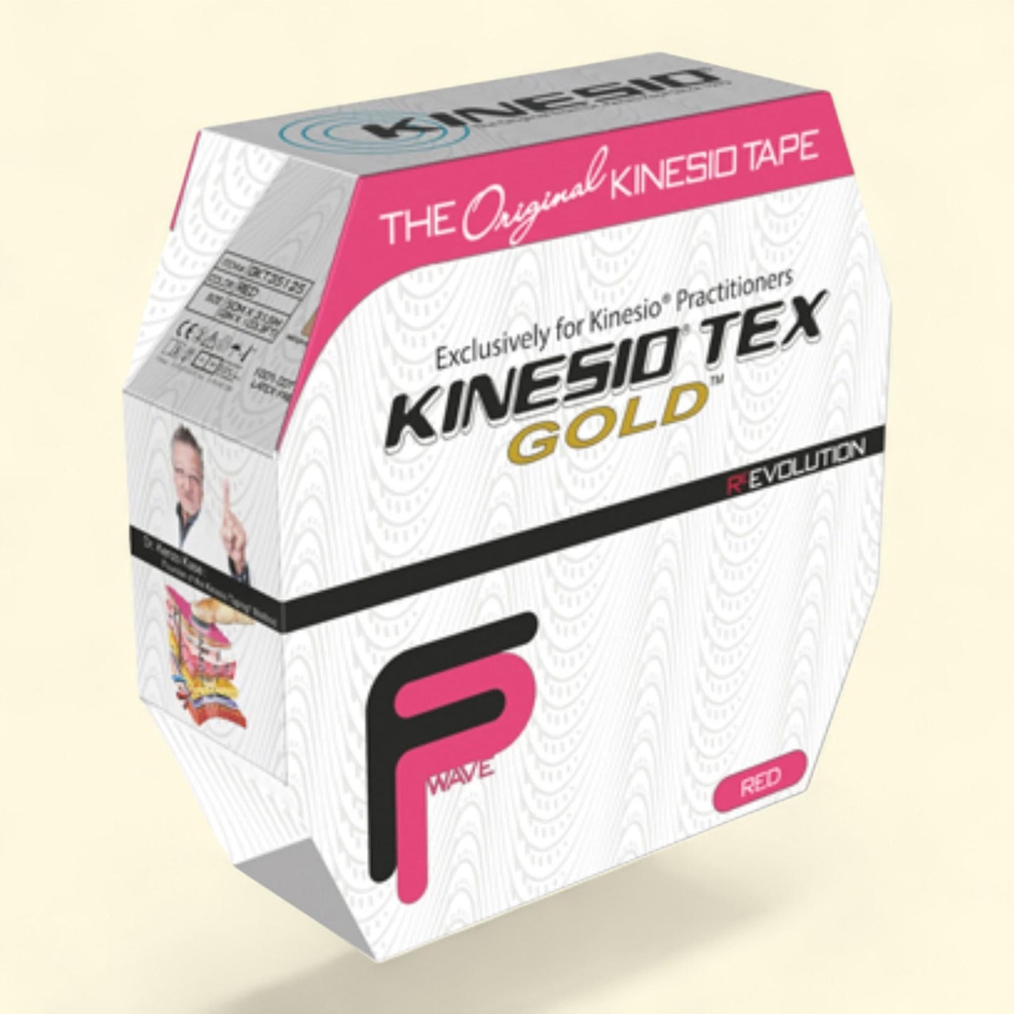 Kinesio Tape, Tex Gold, 2" x 34 yds, Red