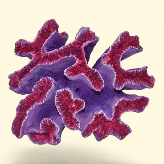 Komodo Coral Ornament,  Curly Pink and Purple, Aquarium Decor, 1 count