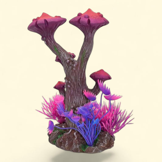 Komodo Aquarium Decor Pink Mushroom,  1count