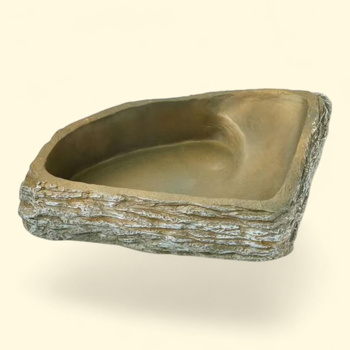 Bol d'alimentation en résine pour terrarium de reptiles Vibrant Life, gris, 1 pièce