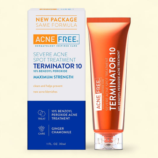 AcneFree Terminator 10 Acne Spot Treatment Cream, 1 fl oz