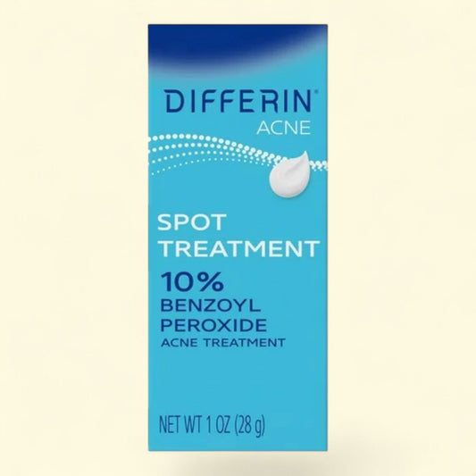Differin Acne Spot Treatment, 10% Benzoyl Peroxide, Maximum Strength, 1 oz