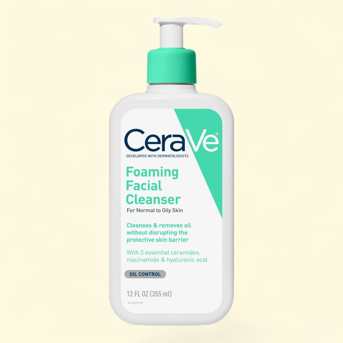 CeraVe Foaming Facial Cleanser, 12 fl oz.