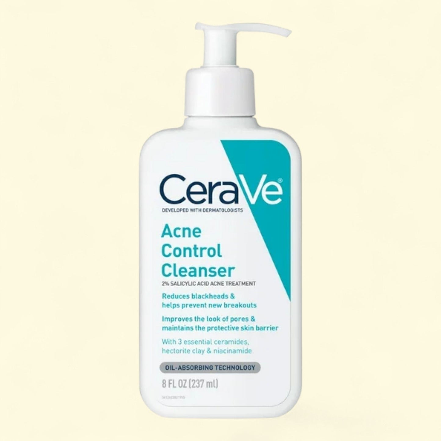 CeraVe Acne Control Face Cleanser, 2% Salicylic Acid, 8 oz