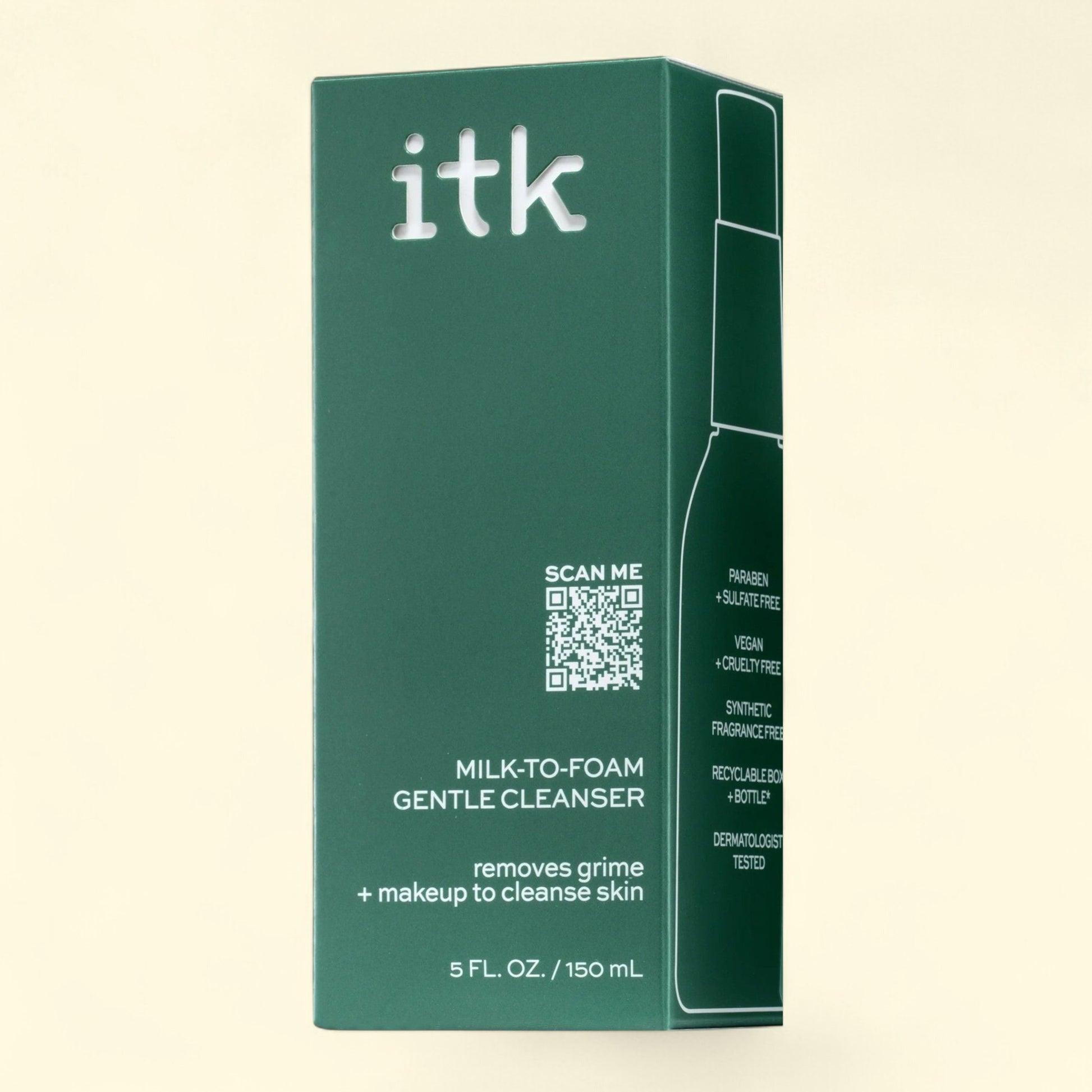 ITK Skincare Face Wash Foaming Gentle Cleanser + Moisture + Makeup ... — authentic US product shipped worldwide by Treatspree