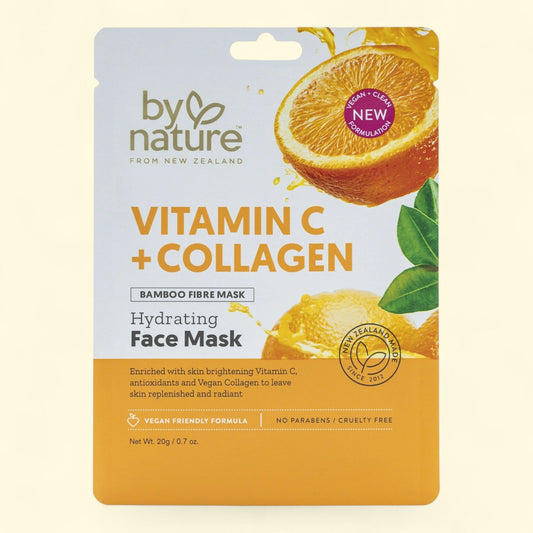 By Nature Skincare Vitamin C and Collagen Sheet Face Mask, 1 count