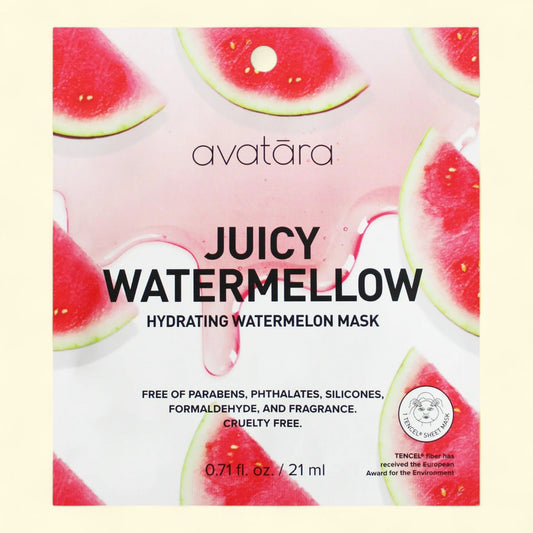 Avatara Watermellow Sheet Face Mask, Hydrating & Nourishing, All Skin Types, 1 Count