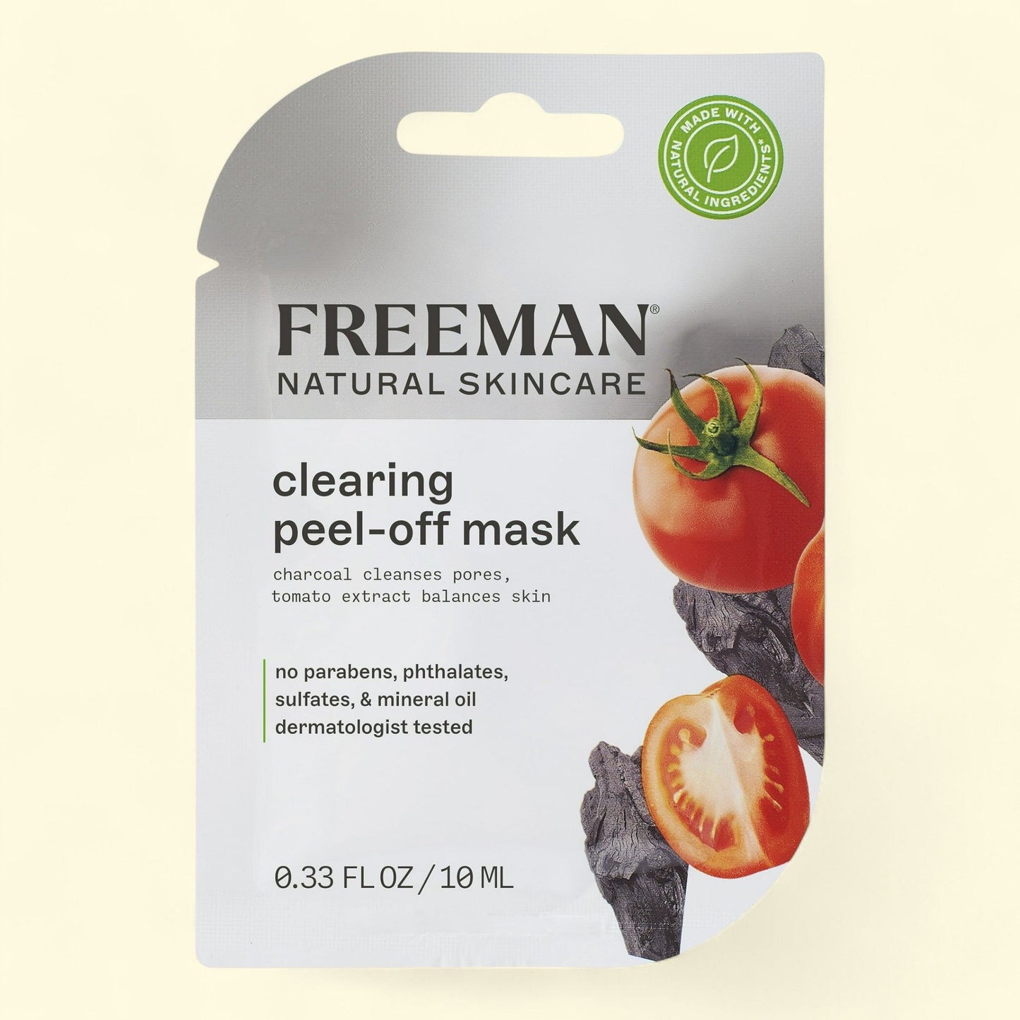 Freeman Clearing Charcoal & Tomato Peel-off Facial Mask, 6 oz.
