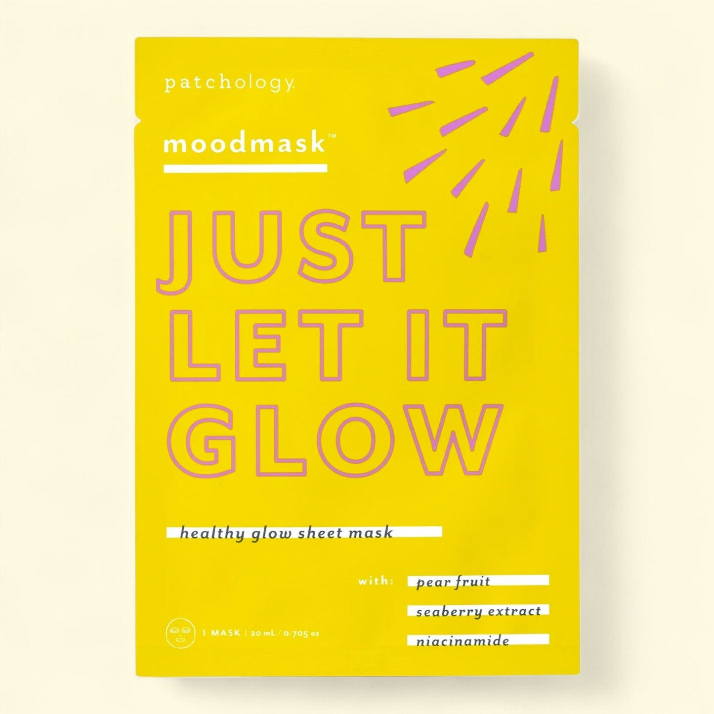 Patchology Moodmask Just Let It Glow Sheet Face Mask, 0.705 oz