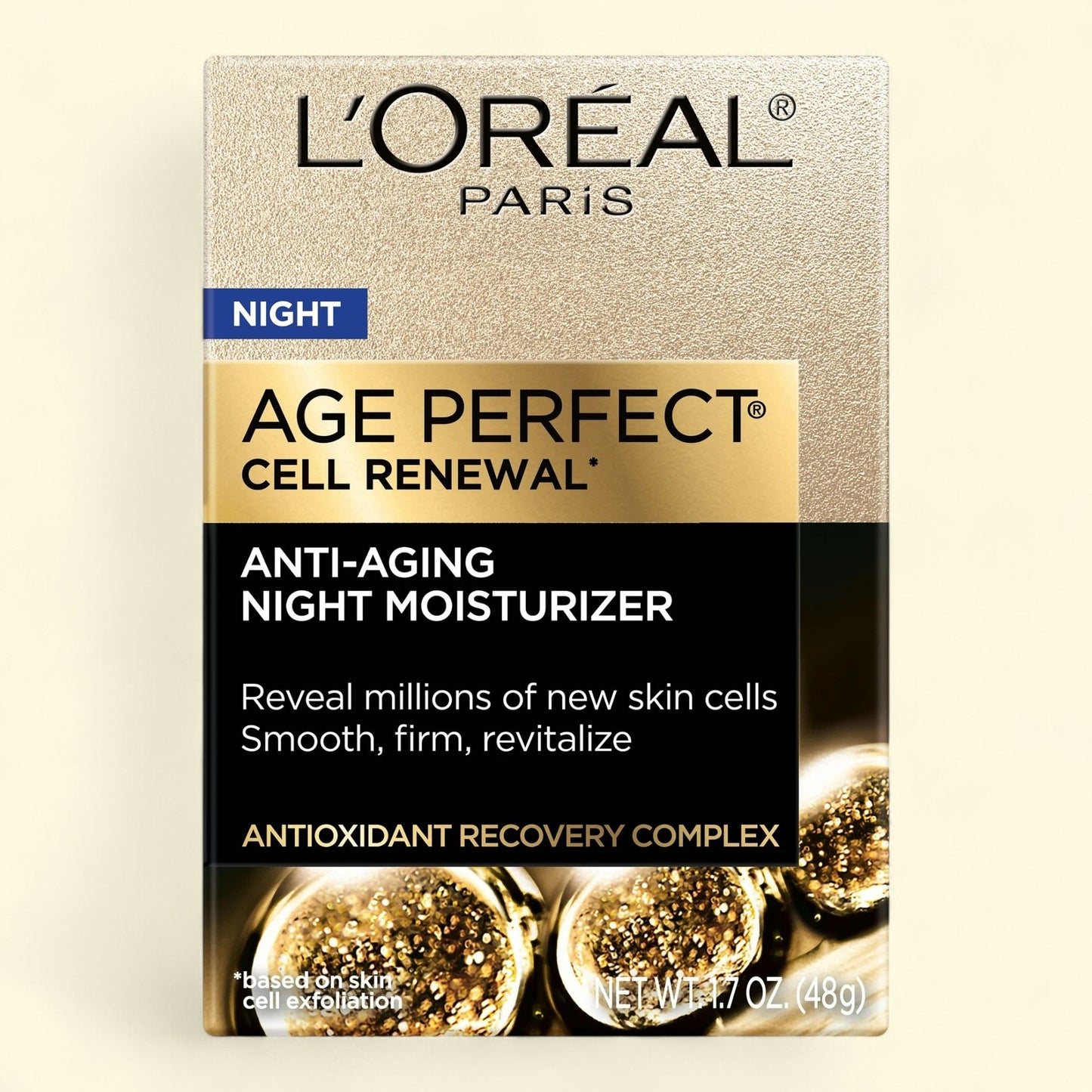 L'Oreal Paris Age Perfect Cell Renewal Anti-Aging Night Moisturizer, 1.7 oz