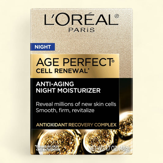 L'Oreal Paris Age Perfect Cell Renewal Anti-Aging Night Moisturizer, 1.7 oz
