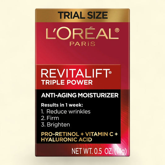 L'Oreal Paris Revitalift Triple Power Face Moisturizer, 0.5 oz