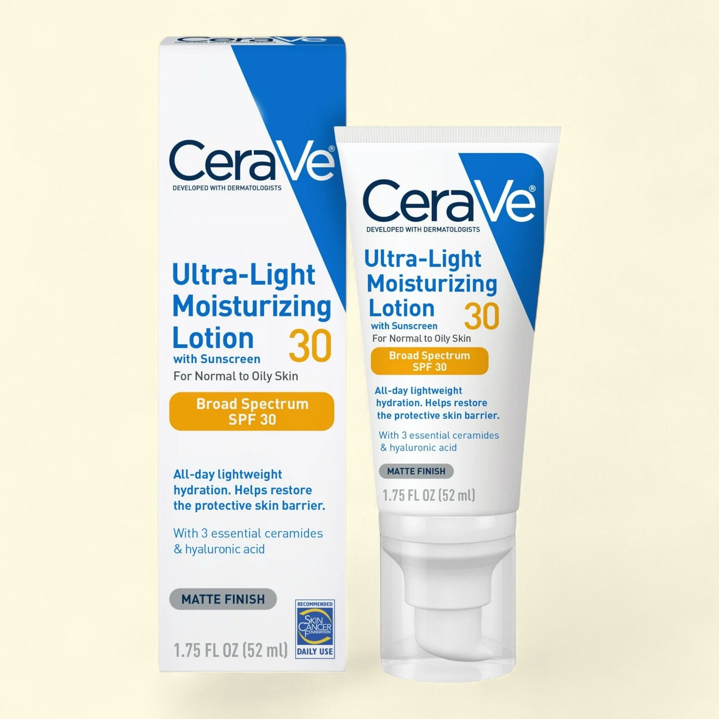 CeraVe Ultra-Light Moisturizing Face Lotion, 1.7 fl oz