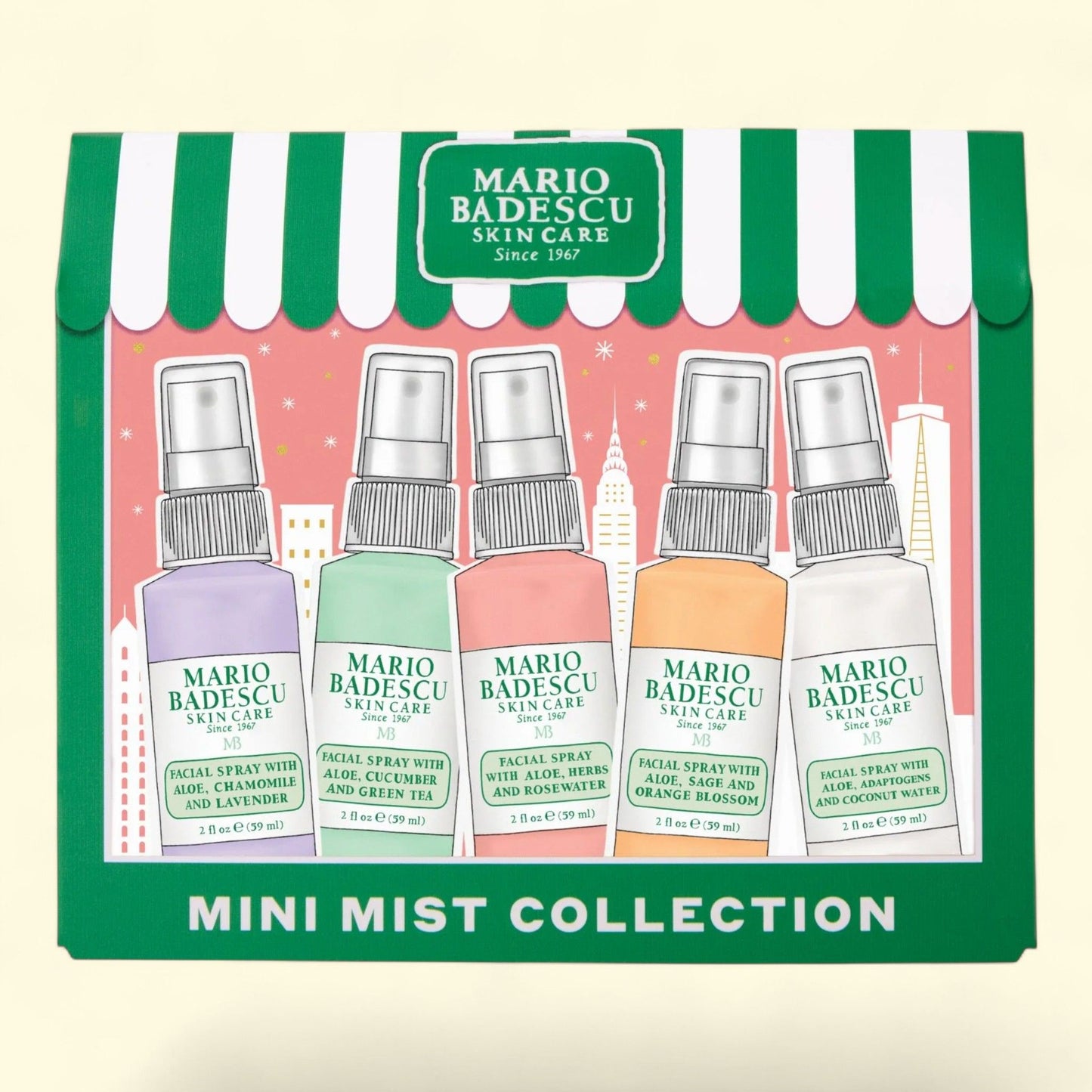 Mario Badescu Mini Mist Collection Skin Care Set, 2 fl oz, 5 piece