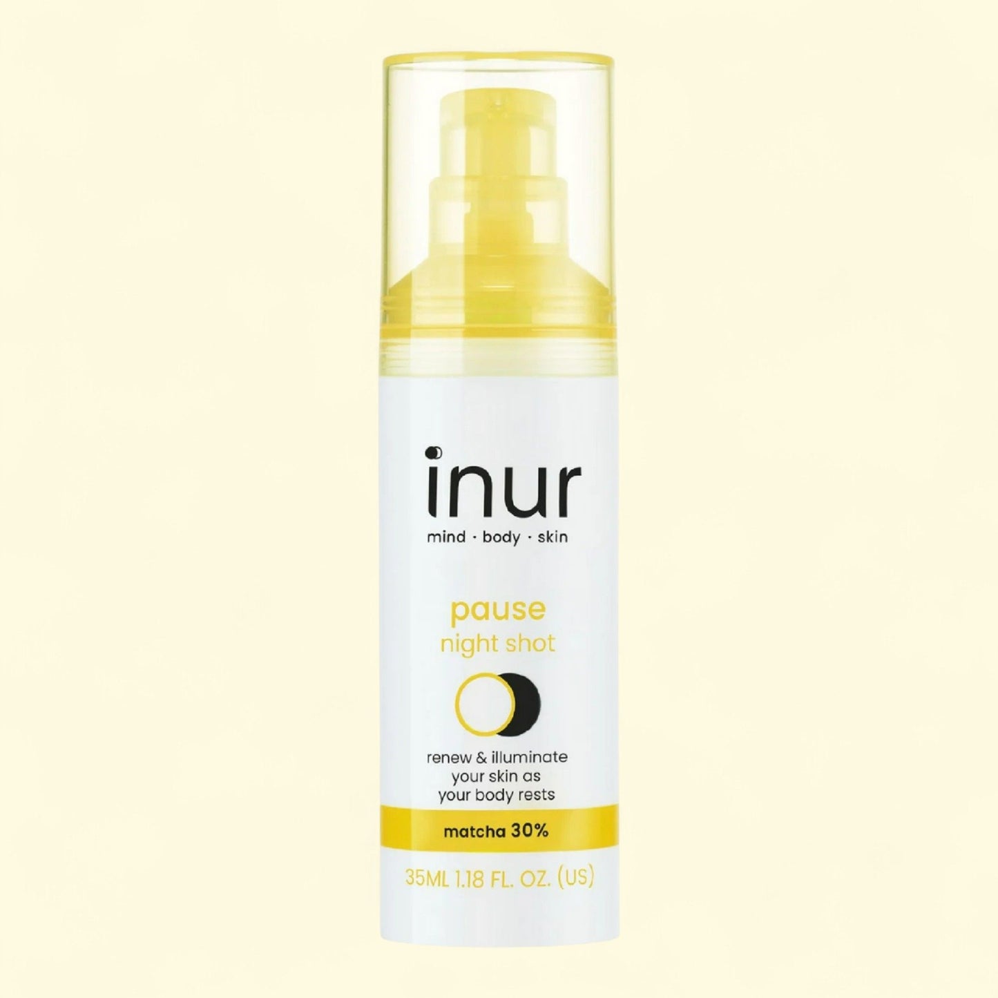 Inur Pause Matcha & Vitamin C Night Serum, 1.18 fl oz