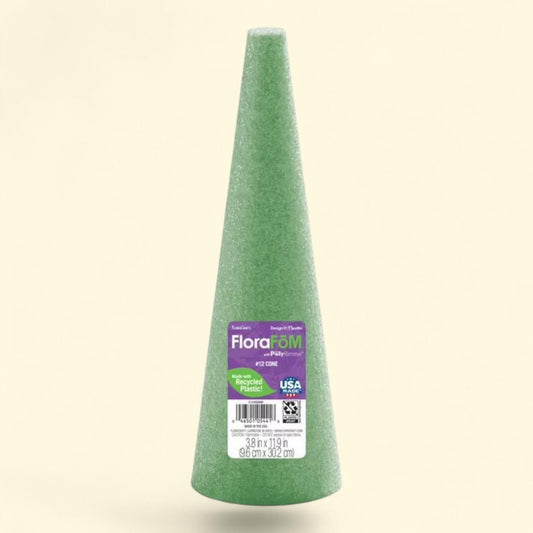 FloraCraft FloraF?M Foam Cone 3.8 inch x 11.9 inch