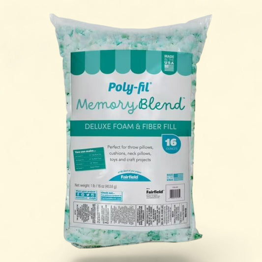 Fairfield Poly-Fil Memory Blend Shredded Foam, 16 Ounce Bag
