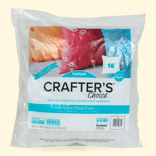 Fairfield Poly-Fil Crafter's Choice Square Pillow Insert, 16" x 16"
