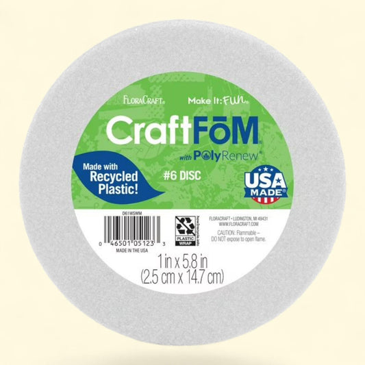 FloraCraft CraftF?M Disc, 1 inch x 5.8 inch