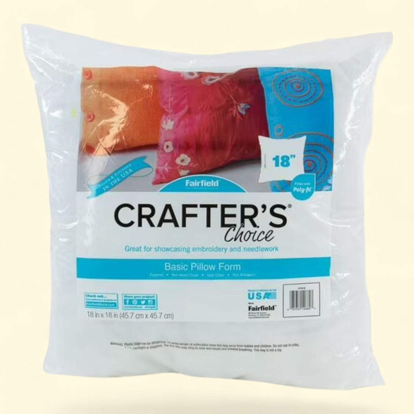 Fairfield Poly-Fil Crafter's Choice Decorative Square Pillow Insert... — authentic US product shipped worldwide by Treatspree